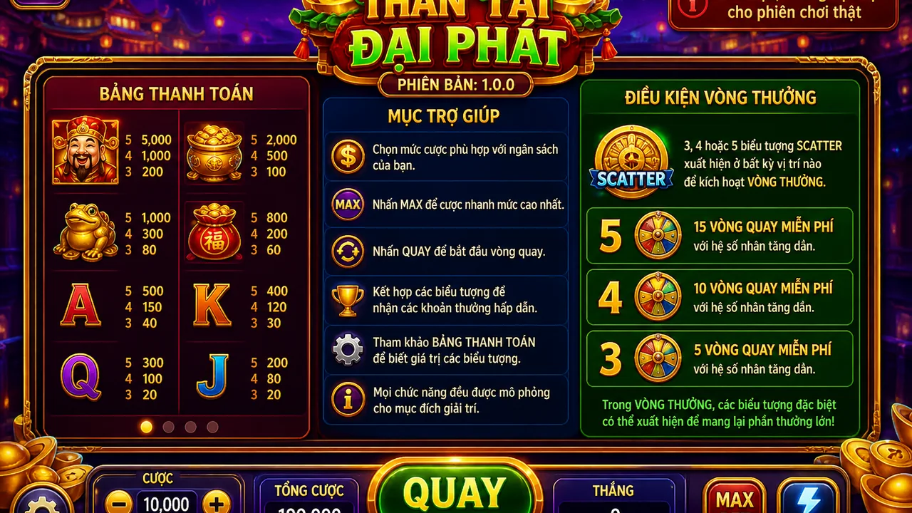 Đọc luật, bảng thanh toán và điều kiện trước khi thử game nổ hũ PG99