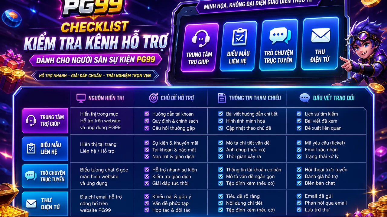 Bộ lọc kênh liên hệ trước giờ săn ưu đãi PG99